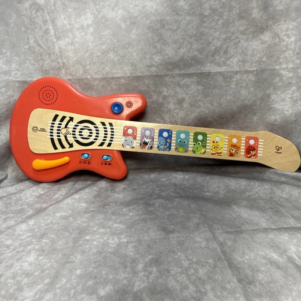 Baby Einstein Musical Wooden Electric Guitar Toy Strum Along Songs Montessori